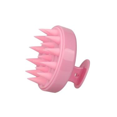 Imagem de Escova de shampoo de silicone limpa o couro cabeludo completamente massagem couro cabeludo escova de espuma fácil escova de cabeça escova de xampu escova de banho pente ferramenta de cuidados (estilo