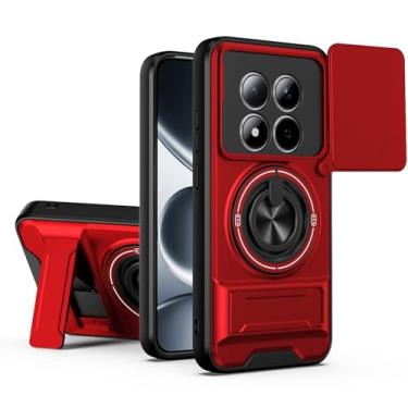 Imagem de SORAKA Capa para Xiaomi Redmi Note 15 Pro Plus 5G com suporte,proteção de lente com janela e capa dupla de PC e TPU compatível com suporte magnético para carro