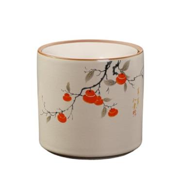 Imagem de Cinzeiros de cigarros redondo de cerâmica recipiente de resíduos de chá à prova de poeira adequado para uso doméstico e escritório cinzeiro ao ar livre (pequeno)