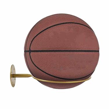 Imagem de ZDJZMGZ Suporte para exibição de bolas internas, suporte de bola esportiva, suporte de parede, suporte de armazenamento para basquete, vôlei, rúgbi, futebol