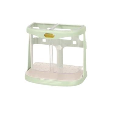 Imagem de Suporte de utensílios, suporte de talheres de cozinha, suporte para mesa, bancada, montagem na parede, utensílios, organizador de utensílios (verde claro)