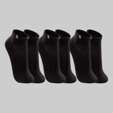 Imagem de Kit 3 Pares de Meias Lupo Cano Curto 03225-089, Preto, Preto, Preto, P