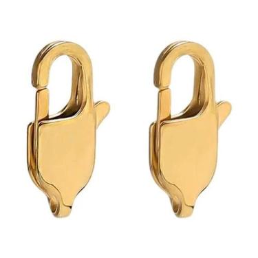 Imagem de Fechos De Lagosta Retangulares Em Aço Inoxidável 10 Peças Ganchos Para