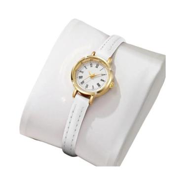 Imagem de Relógio De Moda Feminino Com Pulseira De Couro E Mostrador Pequeno, Pr