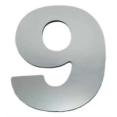 Imagem de Número Residencial Alumínio Espelhado 9