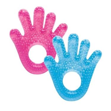 Imagem de Mordedor com Água Mãozinha Colorido para Bebês | Alívio da Dentição | Macio, Seguro e Refrescante