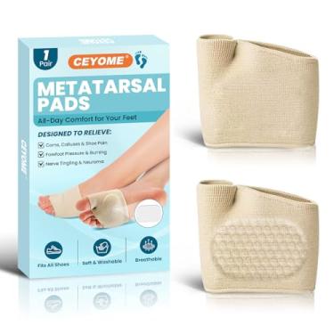 Imagem de Almofadas de metatarso para mulheres e homens – Almofadas de gel para alívio da dor no antepé, metatarsalgia e neuroma de Morton – Almofadas respiráveis para caminhada, ficar em pé e uso diário (1 par