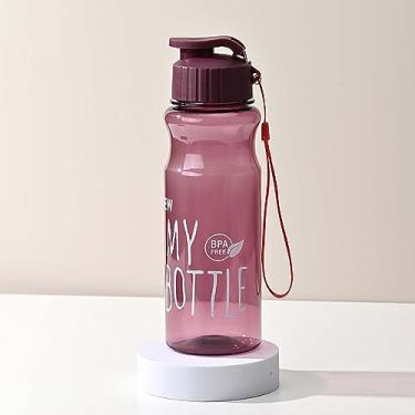 Imagem de 22 garrafas de água esportivas de plástico de 6,5 cm com alça flip top garrafas de bebidas à prova de vazamento para escola, escritórios, academia, ciclismo