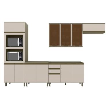 Imagem de Cozinha Completa Connect 6 Peças Duna-cristal Com Torre Quente 2 Fornos - Móveis Henn Duna-cristal