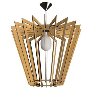 Imagem de Luminária Teto Tipo Pendente Fantasy Mdf Completa - MDF Cru