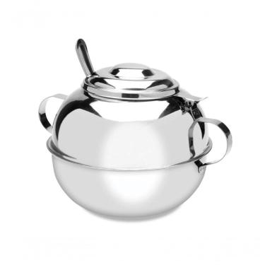 Imagem de Açucareiro Aço Inox Com Tampa E Colher 500g Ravinox 000411