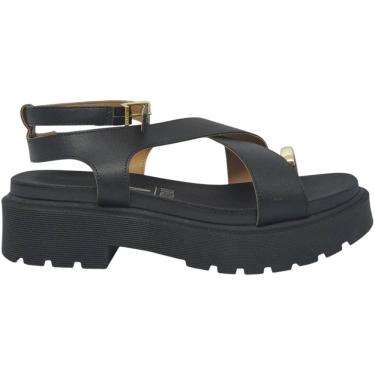 Imagem de Sandália Feminina Papete Casual Dia a Dia Passeio com Dedeira Flat Form Tratorada Vizzano 6499.122