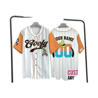 Imagem de Camisa De Beisebol Retro Personalizada Disney Mickey E Amigos Para Cri