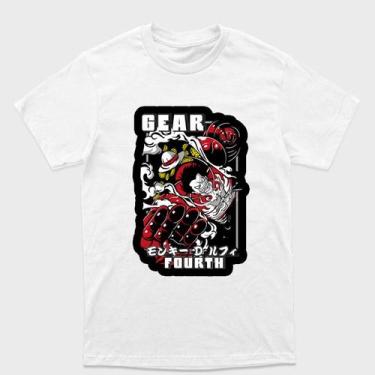 Imagem de Camiseta Branca One Piece  Monkey D. Luffy Gear Fourth Tamanho:G2Tecid