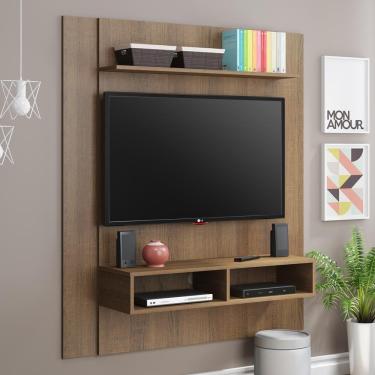 Imagem de Painel para TV até 50" 1 Prateleira 2 Nichos Rustic Madesa