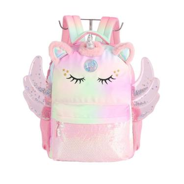 Imagem de Mochila De Costas Lançamento Unicórnio Com Asa Rosa - Luxcel