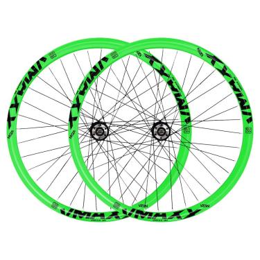 Imagem de Par Roda Aro 26 Vzan Vmaxx Neon Para Freio a Disco Cubo Rosca