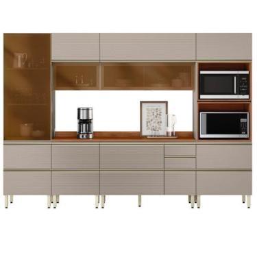 Imagem de Cozinha Modulada Proença 6 Peças com Cristaleira e Aéreo 120cm - Demar