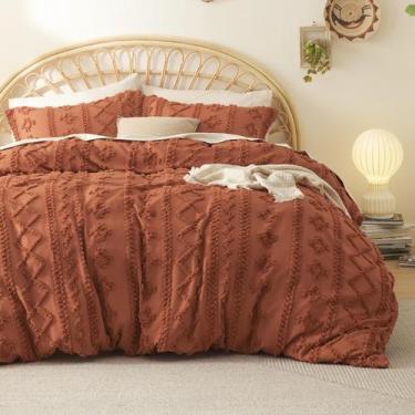 Imagem de Capa de Edredom King Boho Terracota Bedsure 264x229 cm