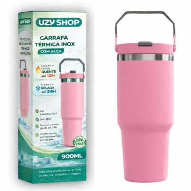 Imagem de Garrafa Térmica 900ml Isolamento a Vácuo Inox 24h Quente Frio Academia