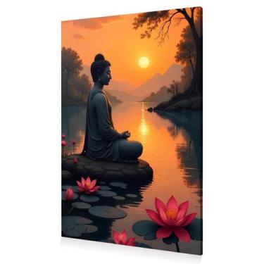 Imagem de Quadro Decoração Buda Meditação Paisagem Zen Canvas 60x40 - DC Express