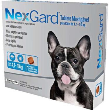 Imagem de NexGard 4,1 a 10 Kg Antipulgas e Carrapatos 28,3 mg - 1 Comp - NEXGARD
