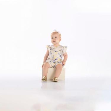 Imagem de Macacao Bebê Menina - Digital Off White- 52107-1263 Tamanho:GG;Cor:-Feminino