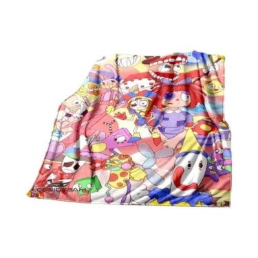 Imagem de Cobertor Digital Circus Cartoon De Flanela Quente E Confortável Para S