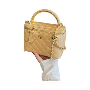 Imagem de Bolsa De Ombro Feminina Grande Capacidade Com Padrão Diamante E Alça A