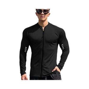 Imagem de Jaqueta De Corrida Masculina De Manga Longa Para Fitness, Roupas Espor