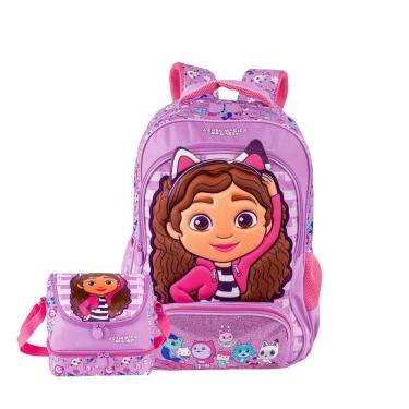 Imagem de Mochila De Costas Casa Da Gabby Lancheira Térmica Meninas