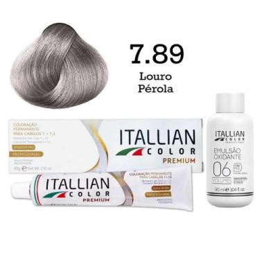 Imagem de Coloração 7.89 Louro Pérola Oxi 06 Volumes 90ml  Itallian Color - Ital