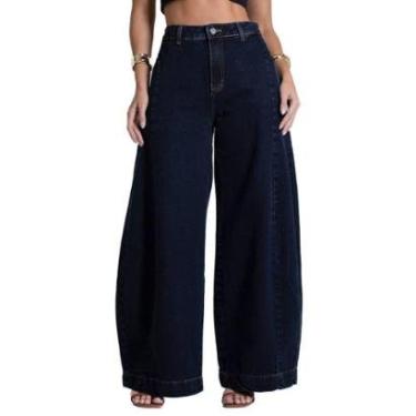 Imagem de Calça Jeans Sawary Balloon - 282602 - Azul escuro 46-Feminino