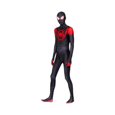 Imagem de Fantasia De Cosplay Do Homem-Aranha Miles Morales Para Adultos, Macacã