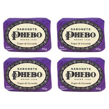 Imagem de Kit 4 Sabonetes em Barra Toque de Lavanda Glicerina Vegetal Vegano Phe