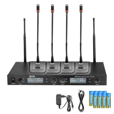 Imagem de 4 Microfones Gooseneck Sem Fio UHF Com Base E Receptor 840B CSR Profis