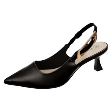 Imagem de Sapato Feminino Bico Fino Conforto Salto Baixo Taça Bebece