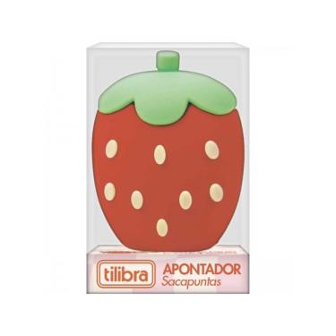 Imagem de Apontador Tilibra Be Berry com Aroma de Morango sem Depósito em Plástico Resistente 1 Unidade Vermelho