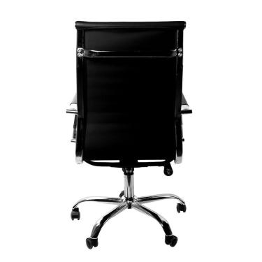 Imagem de Cadeira Office Sirius Preta COSSP01 Executiva em Couro Sintético com Base em Rodízios G...