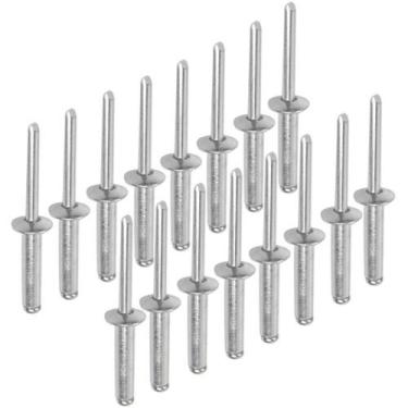 Imagem de Rebite de repuxo n-619 aluminio natural polido brilhante 500 pcs furo 