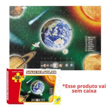 Imagem de Quebra Cabeça De Sistema Solar Espaço Universo Com 108 Peças Educativo