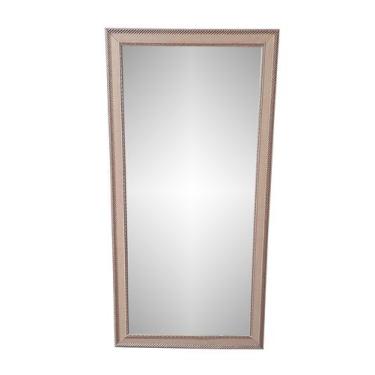 Imagem de Espelho Grande Decorativo Com Moldura 50x100 Cm, Marfin Com Dourado