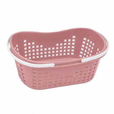 Imagem de Cesto C/ Alça Plástico Resistente Multiuso Prendedor de Roupa Copa Cas