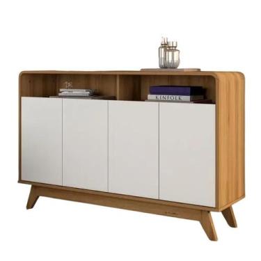Imagem de Buffet Eccos 4 Portas Fabrimoveis Cor Nature Off White - Fabrimóveis, 
