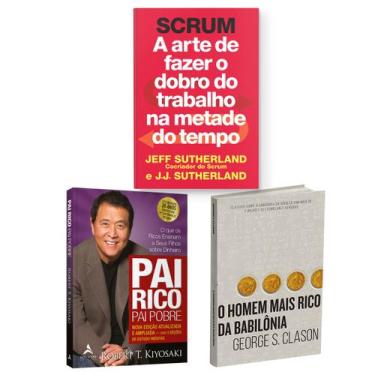 Imagem de it 3livros, Pai Rico, Pai Pobre + Scrum + O Homem Mais Rico da Babilôn