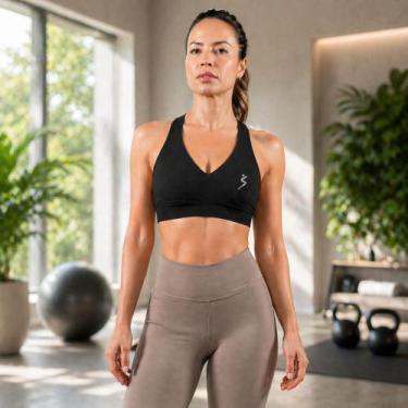 Imagem de Top Fitness Feminino Sustentação Academia Conforto - Preto - P - Viva 