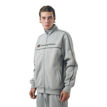 Imagem de Conjunto Agasalho Champion Contrast Line Script Logo Cinza-Masculino