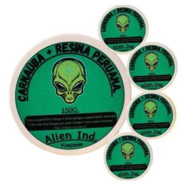 Imagem de Kit 5 Ceras Alien Polimento Carnaúba 120g - Alien Ind.