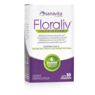 Imagem de Floraliv Probiótico Sanavita 30 Caps Alta Absorção