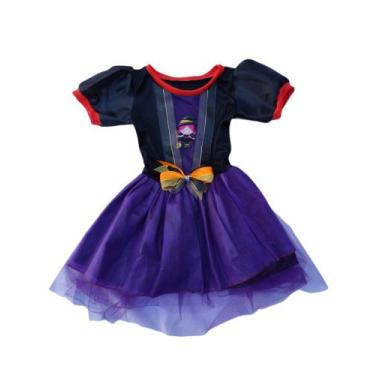 Imagem de Vestido Fantasia Infantil Menina Tema Halloween Bruxinha - Belos e Bel